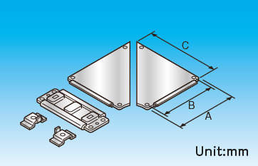 【REB】ENSEMBLE DE PLAQUES DE BASE POUR CÔNE PLATE À 90°