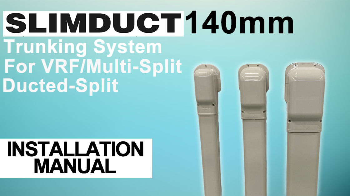 Lineset-Abdeckung 140 mm für größere Wohngebäude (VRF, Multi-Split, Ducted-Split)